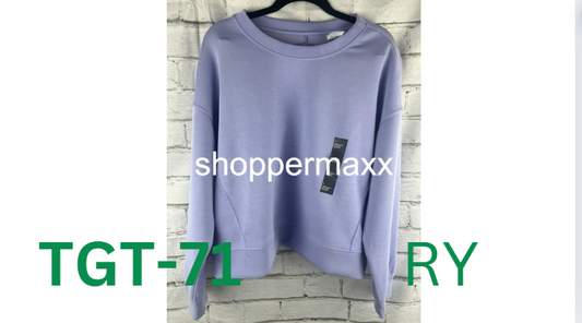 Women's Sandwash Crewneck Pullover - All In Motion, Lilac Purple, Large