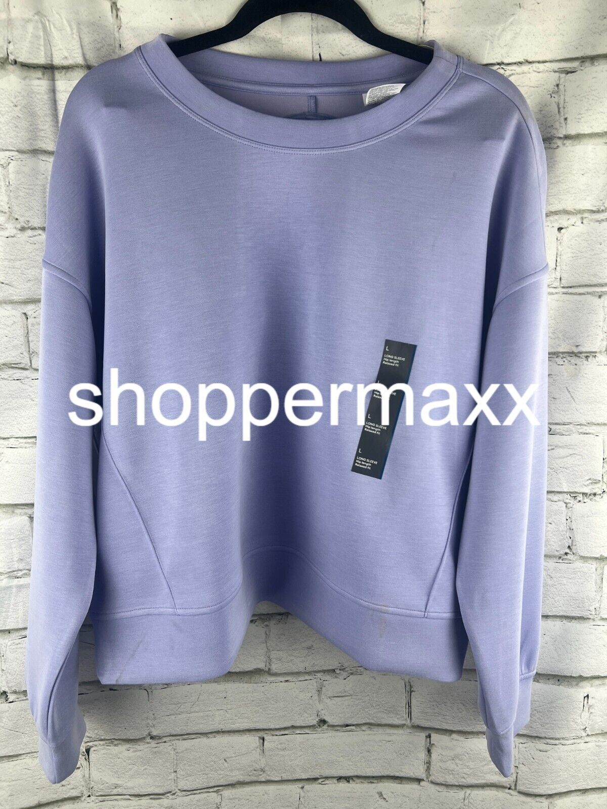 Women's Sandwash Crewneck Pullover - All In Motion, Lilac Purple, Large
