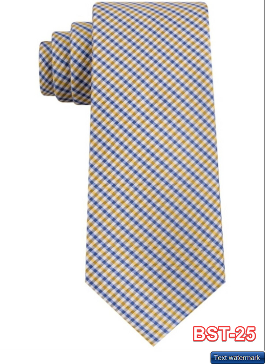 TOMMY HILFIGER Mens Orange Tattersal Silk Classic Neck Tie
