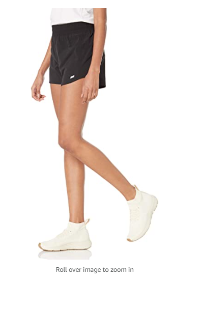 Amazon Essentials Women's 4" Stretch Woven Running Short Black XL