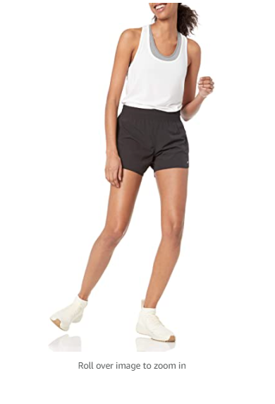 Amazon Essentials Women's 4" Stretch Woven Running Short Black XL