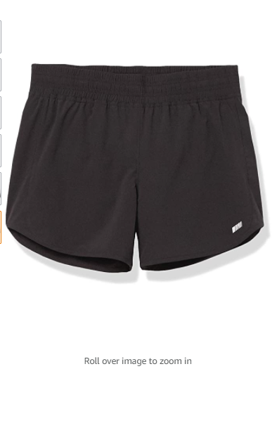 Amazon Essentials Women's 4" Stretch Woven Running Short Black XL