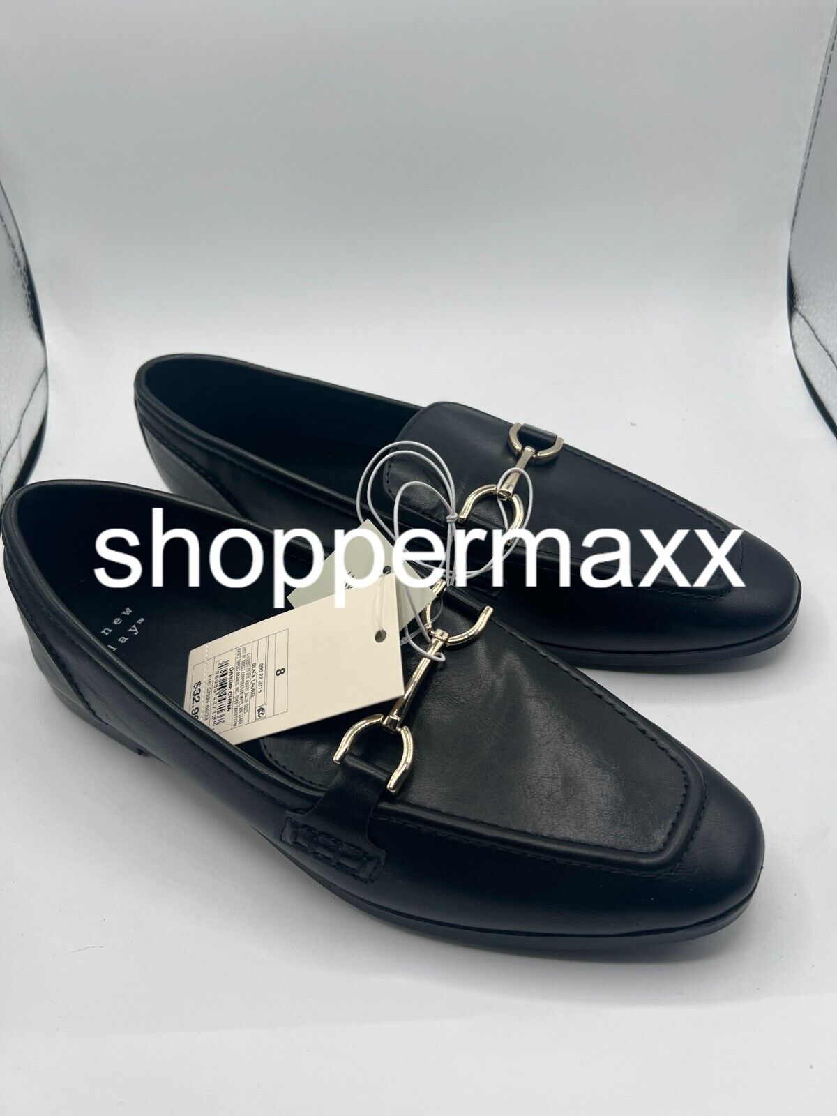 Women's Laurel Loafer Flats with Memory Foam Insole - A New Day, Black, 8
