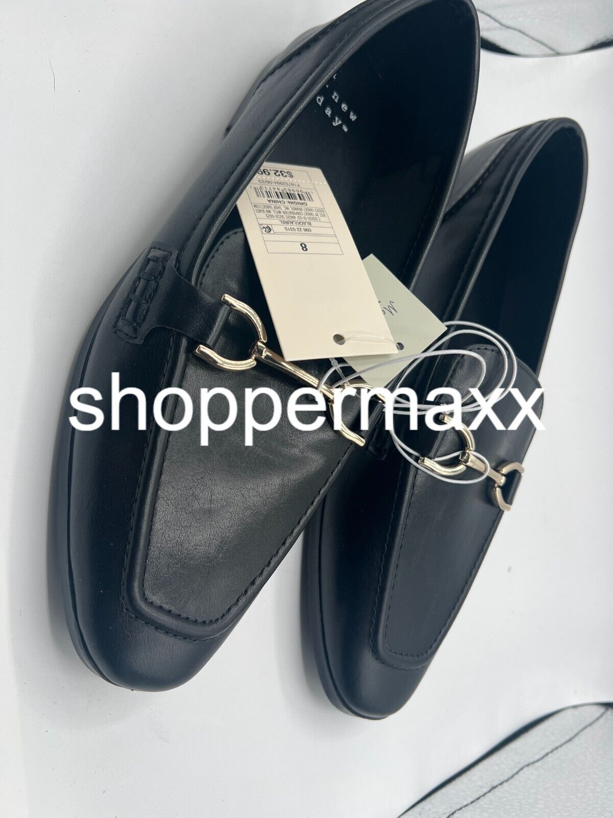 Women's Laurel Loafer Flats with Memory Foam Insole - A New Day, Black, 8