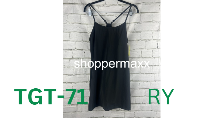 Women's Flex Strappy Exercise Dress - All in Motion, Blue Pockets, BLACK, Small