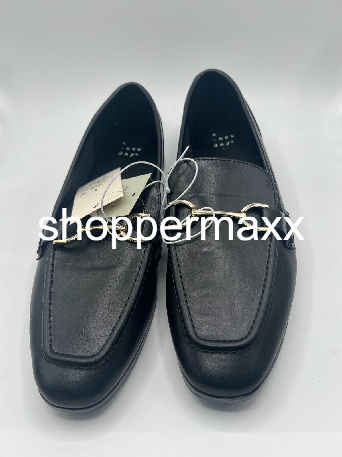 Women's Laurel Loafer Flats with Memory Foam Insole - A New Day, Black, 8