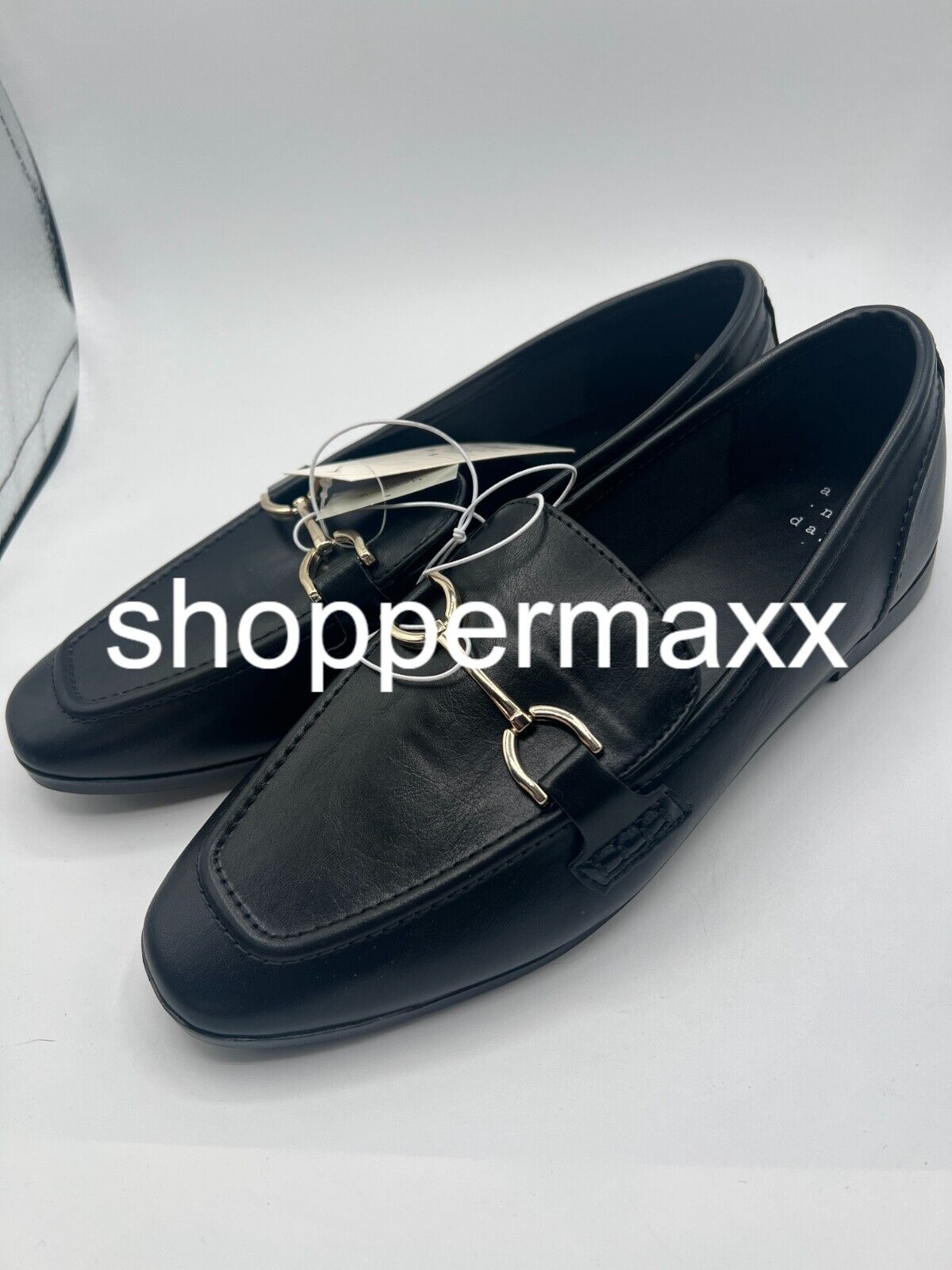 Women's Laurel Loafer Flats with Memory Foam Insole - A New Day, Black, 8