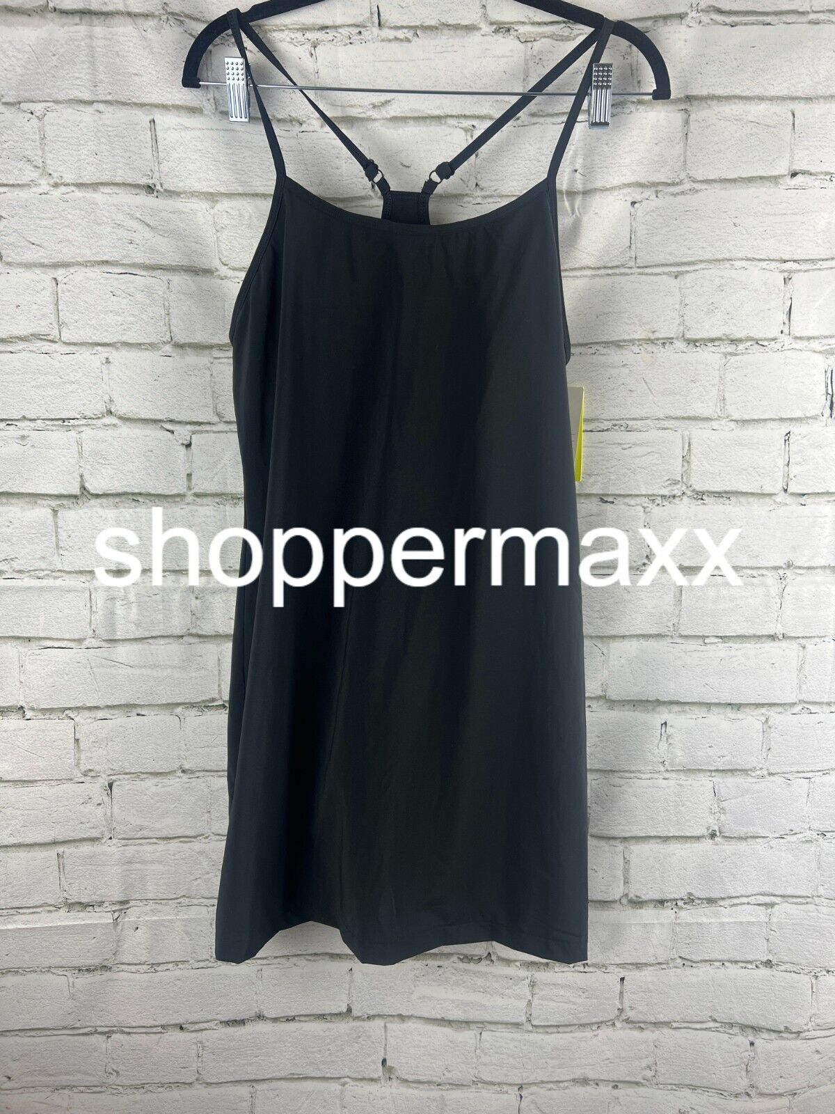 Women's Flex Strappy Exercise Dress - All in Motion, Blue Pockets, BLACK, Small