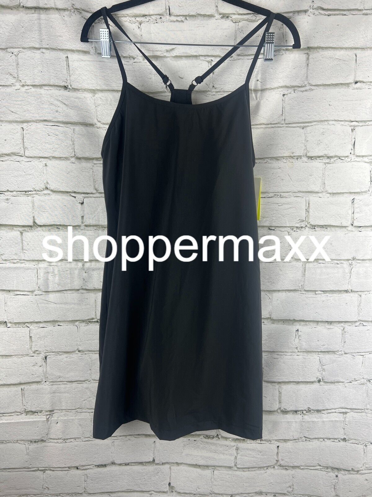 Women's Flex Strappy Exercise Dress - All in Motion, Blue Pockets, BLACK, Small