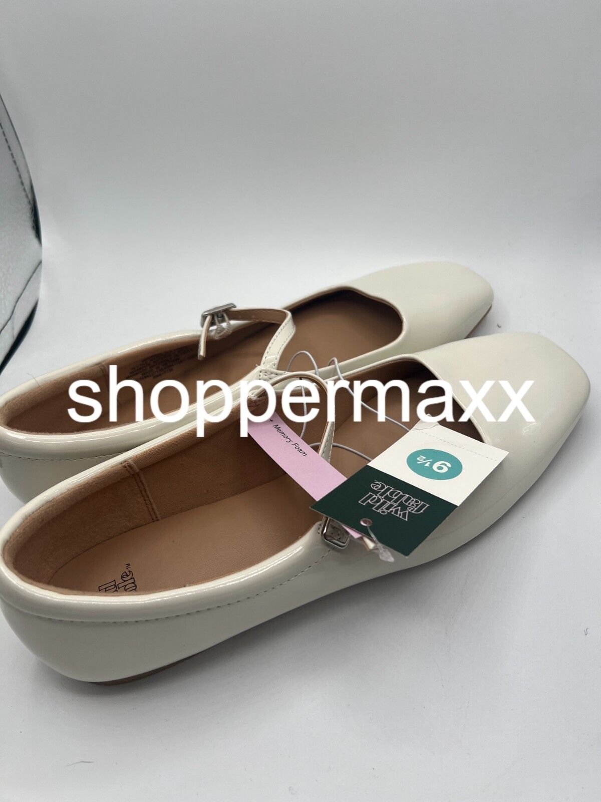 Women's Elsa Ballet Flats with Memory Foam Insole - Wild Fable, Cream, 9.5