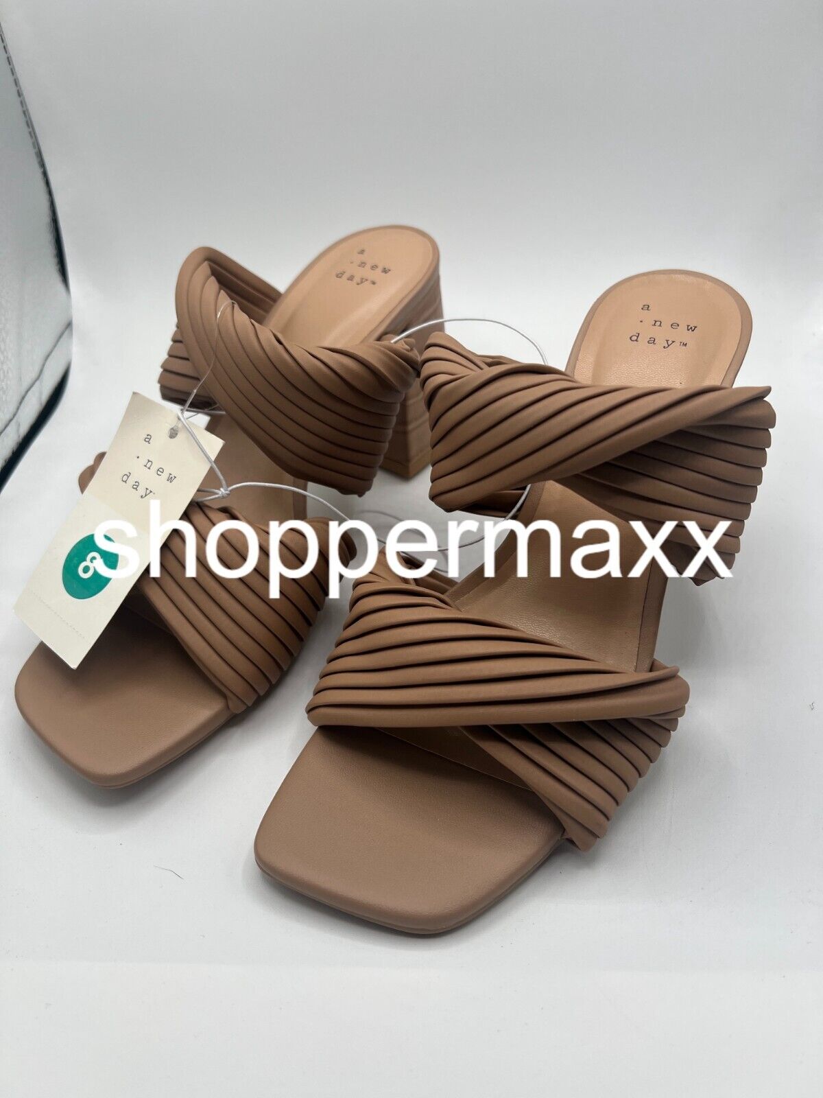 Women's Jessa Mule Heels - A New Day, Brown 8
