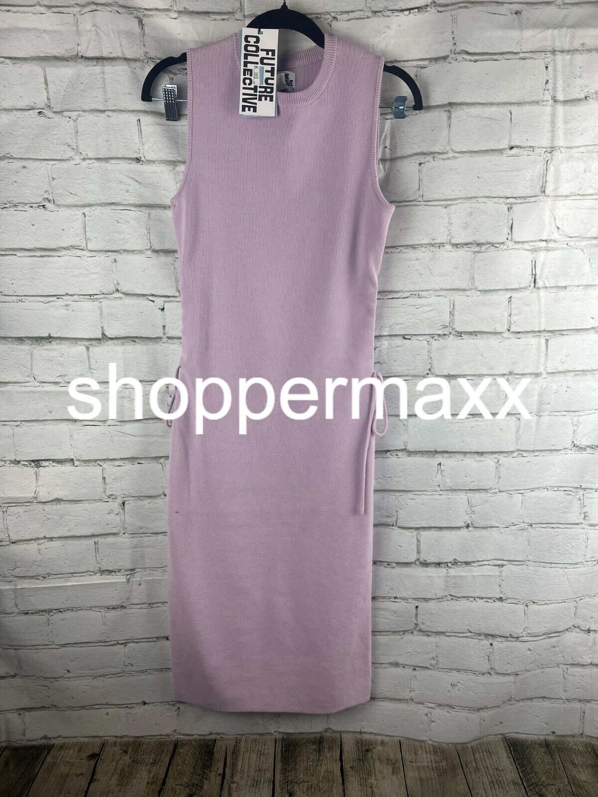 Women's Side-Tie Midi Sweater Dress - Future Collective with Reese, Lavender, S