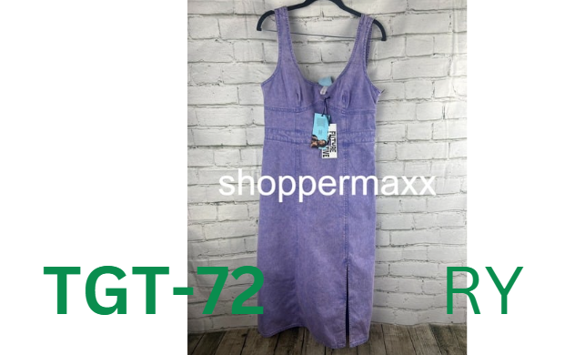Women's Tie-Dye Corset Denim Dress - Future Collective, Violet, 8