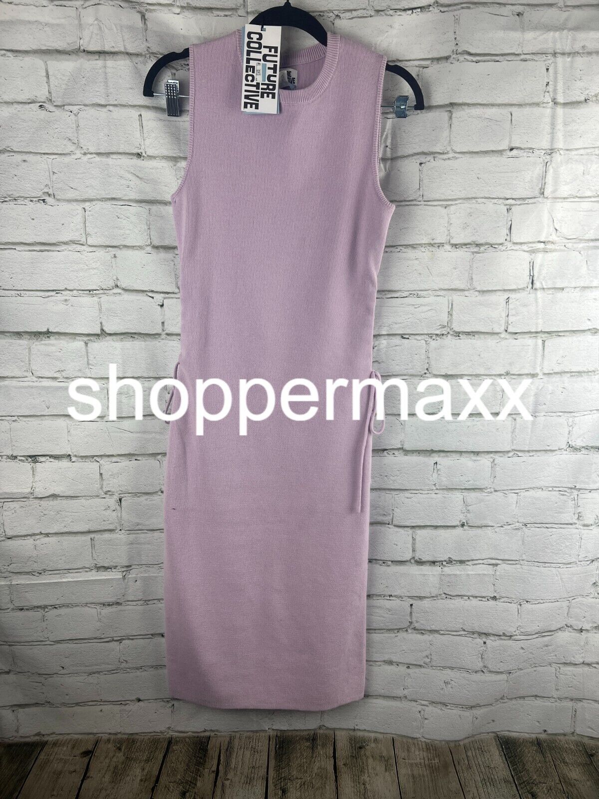 Women's Side-Tie Midi Sweater Dress - Future Collective with Reese, Lavender, S