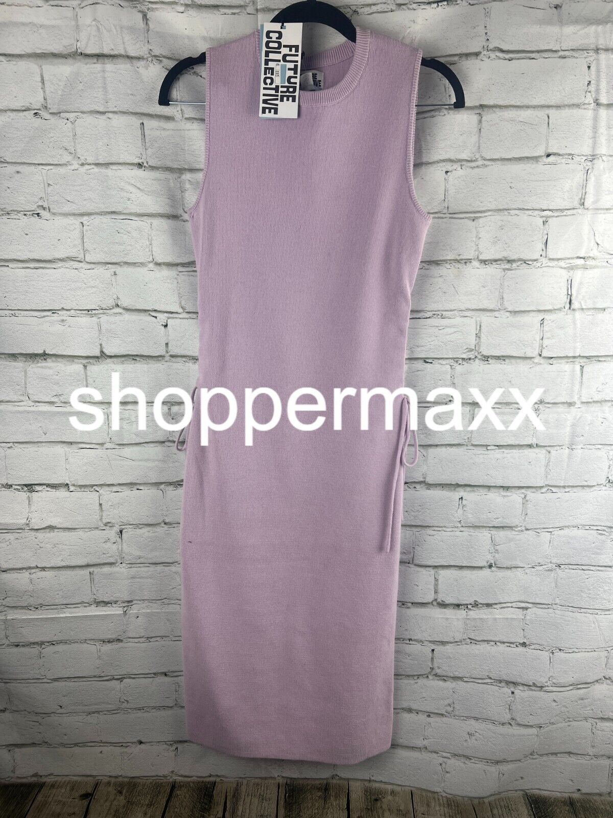 Women's Side-Tie Midi Sweater Dress - Future Collective with Reese, Lavender, S