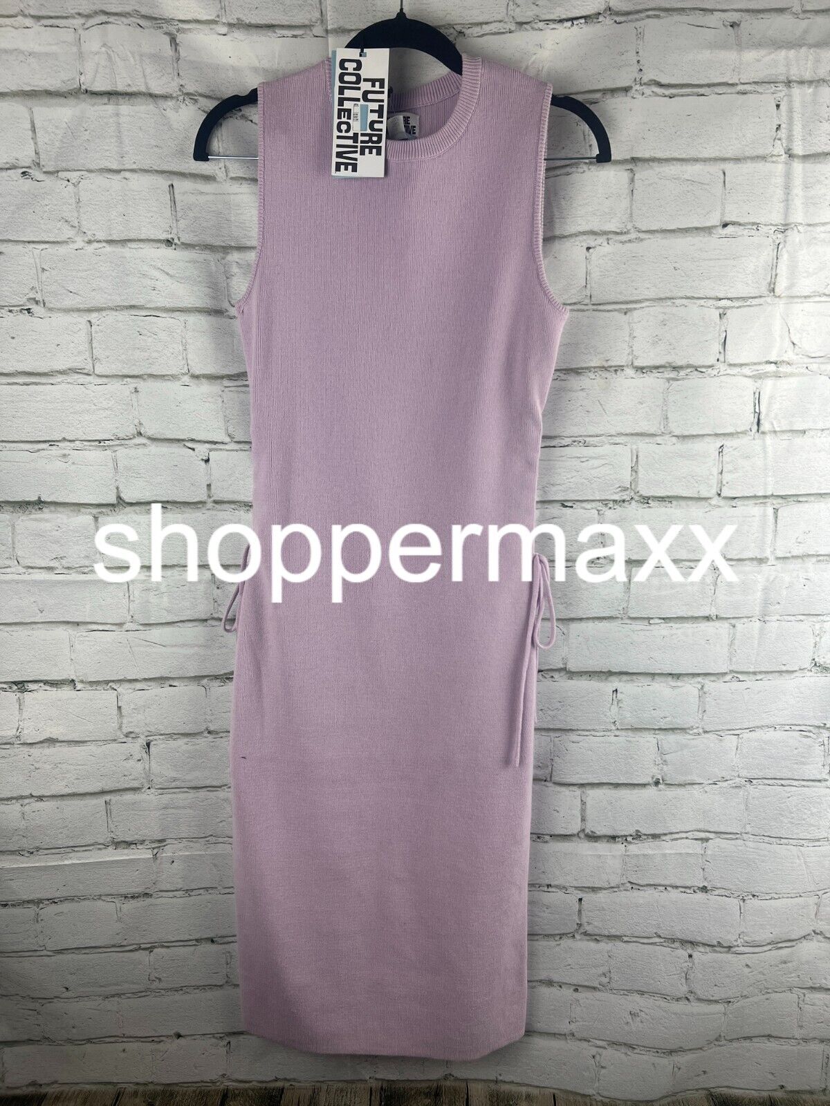 Women's Side-Tie Midi Sweater Dress - Future Collective with Reese, Lavender, S