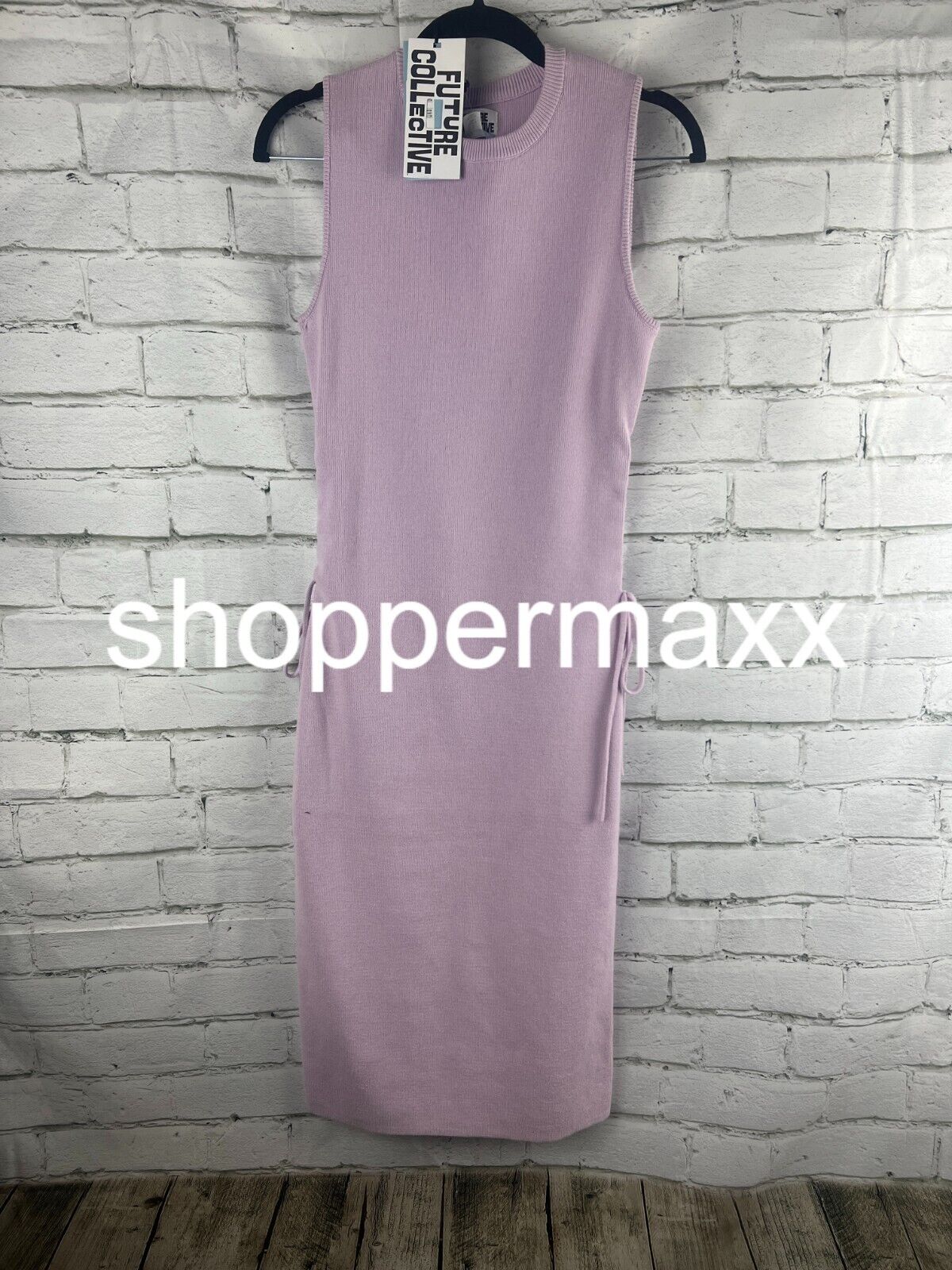 Women's Side-Tie Midi Sweater Dress - Future Collective with Reese, Lavender, S