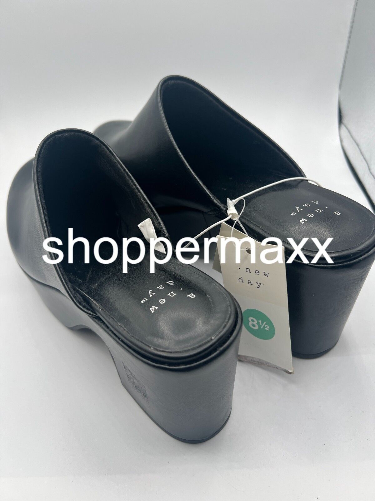 Women's Cheyenne Platform Clog Heels - A New Day, Black, 8.5