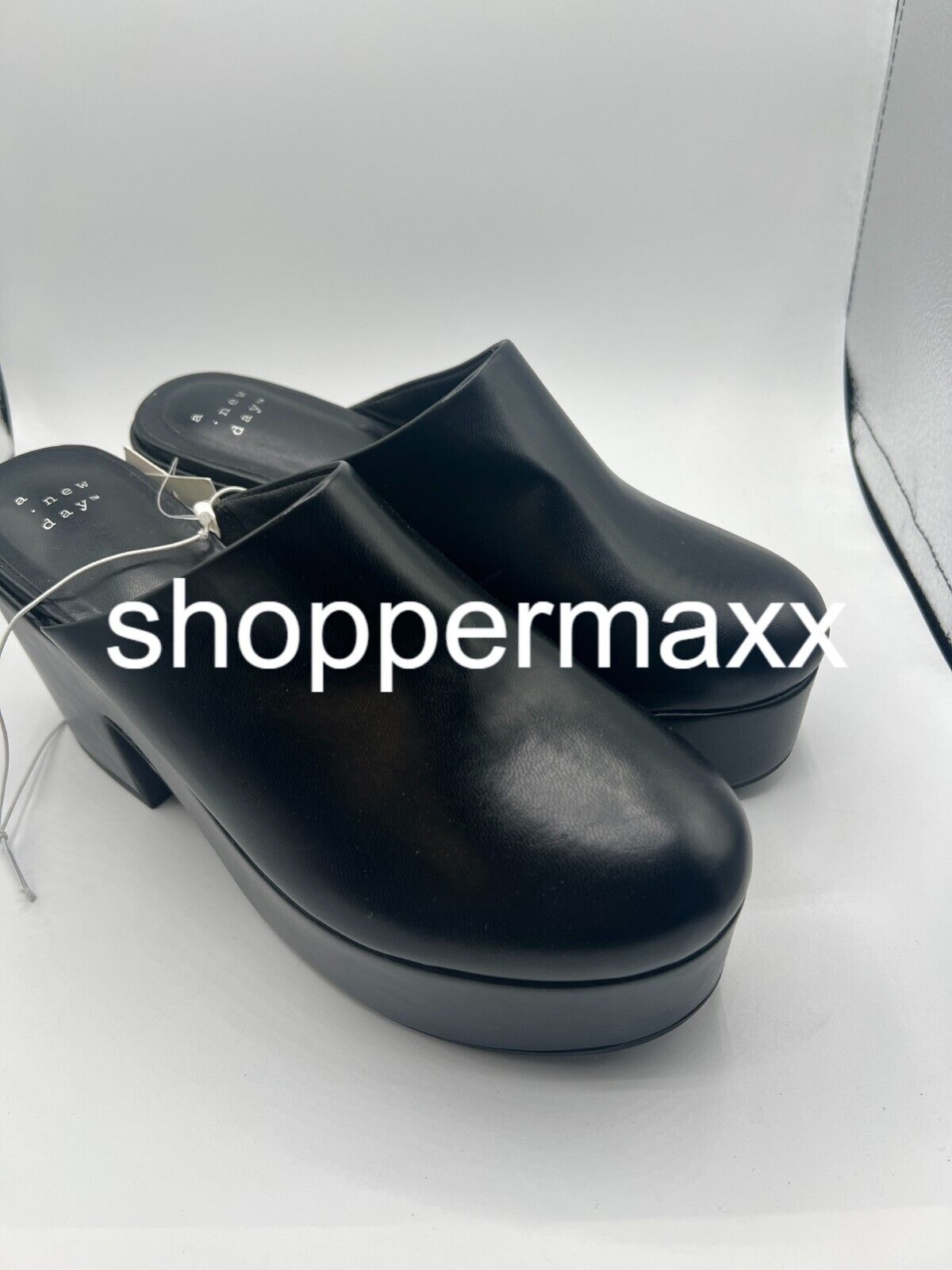 Women's Cheyenne Platform Clog Heels - A New Day, Black, 8.5