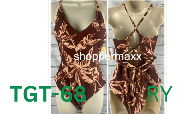 Women's Wrap Waist Medium Coverage One Piece Swimsuit - Kona Sol, M (8-10)