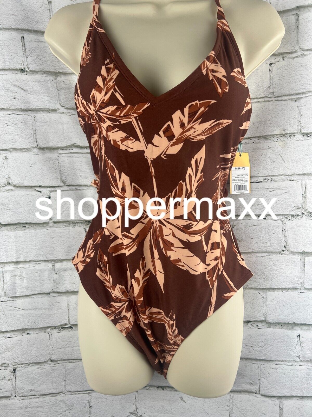 Women's Wrap Waist Medium Coverage One Piece Swimsuit - Kona Sol, M (8-10)