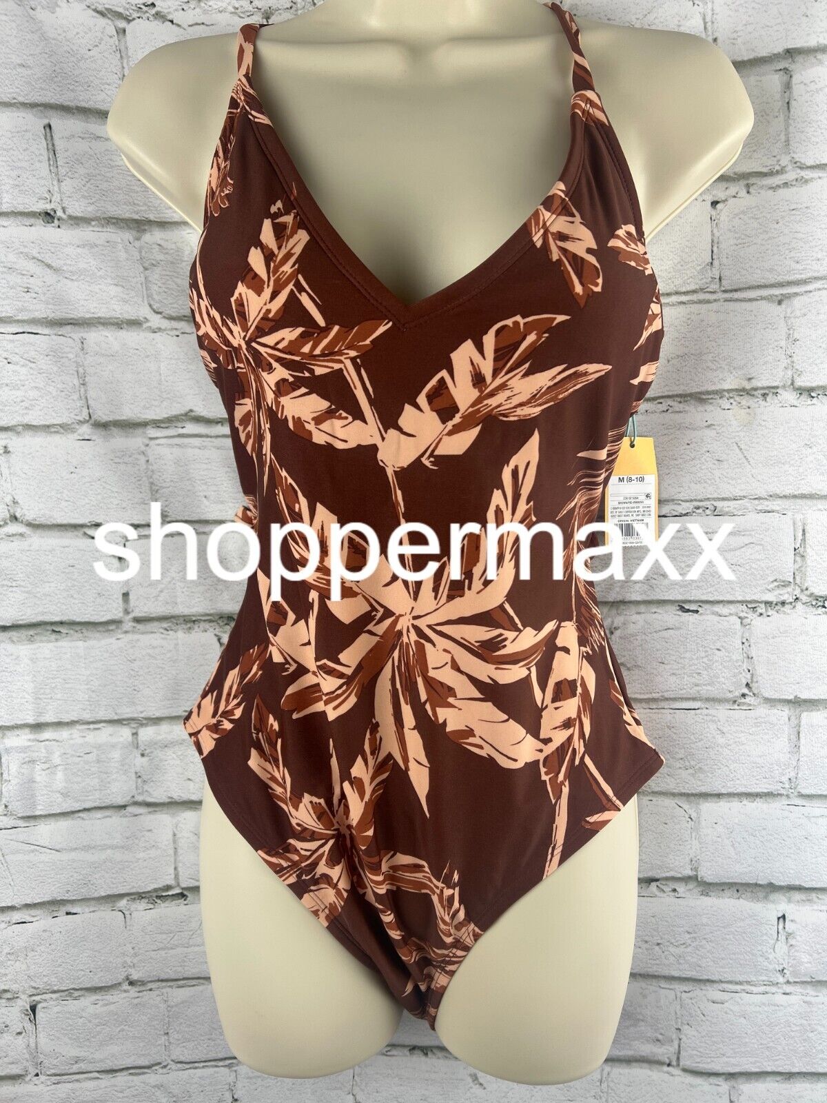 Women's Wrap Waist Medium Coverage One Piece Swimsuit - Kona Sol, M (8-10)