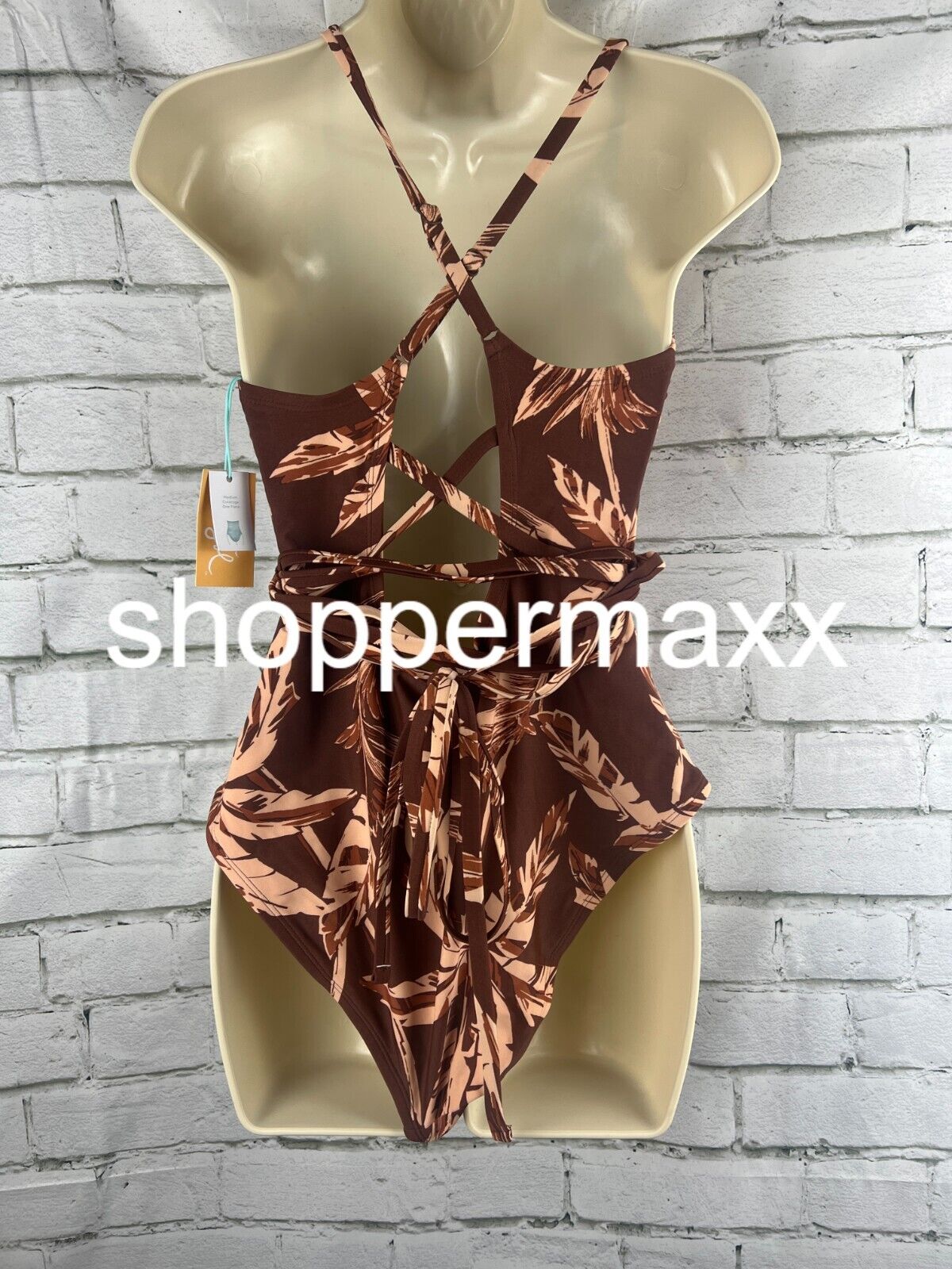 Women's Wrap Waist Medium Coverage One Piece Swimsuit - Kona Sol, M (8-10)