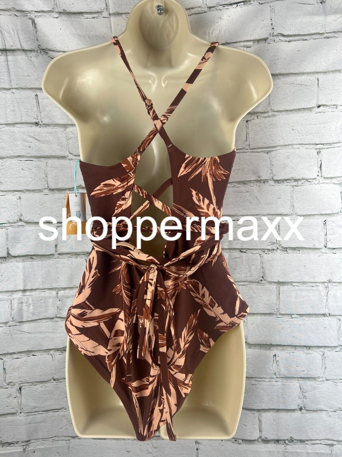 Women's Wrap Waist Medium Coverage One Piece Swimsuit - Kona Sol, M (8-10)