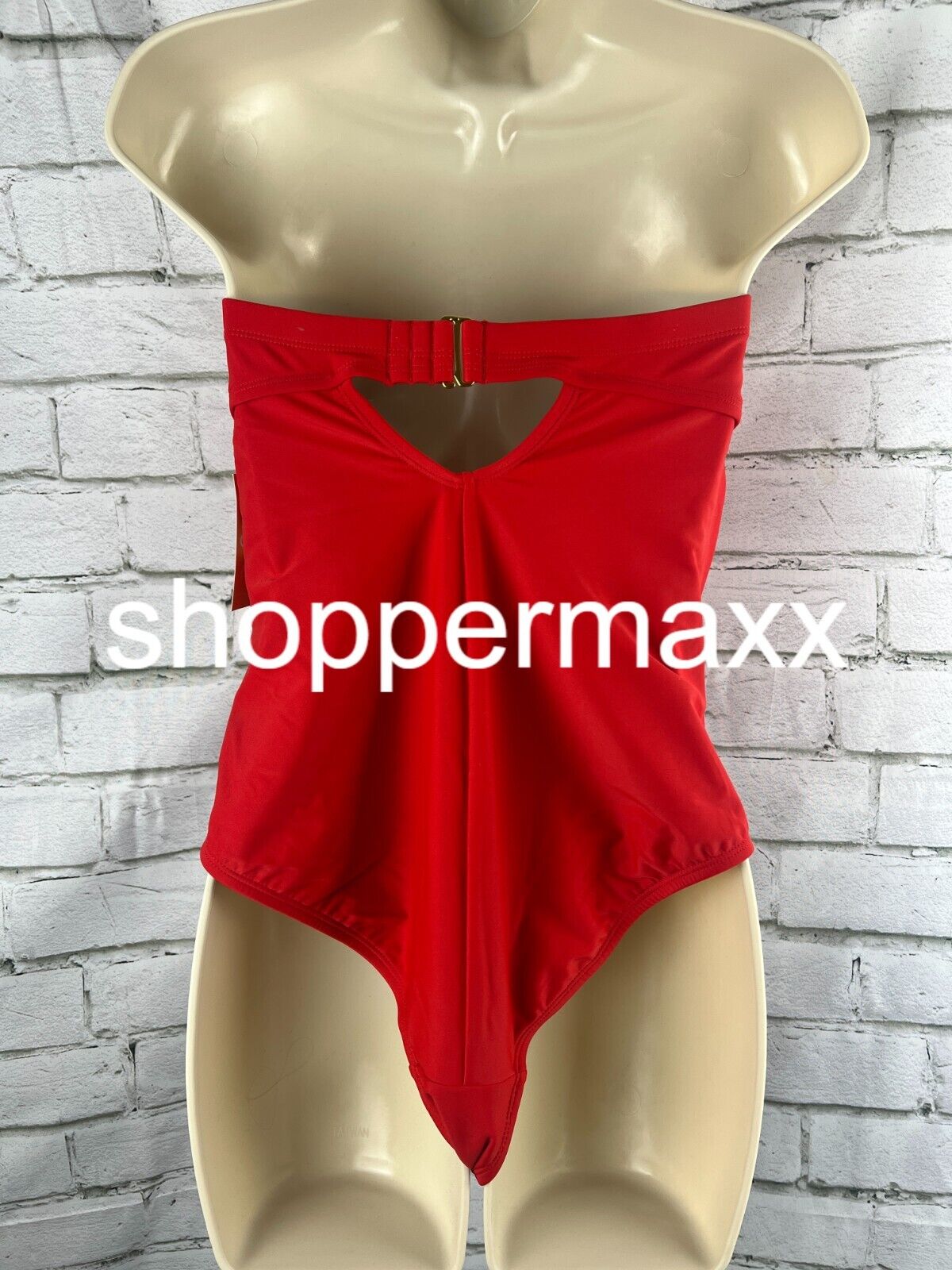 Women's U-Wire Full Coverage One Piece Swimsuit - Kona Sol, Red, 18
