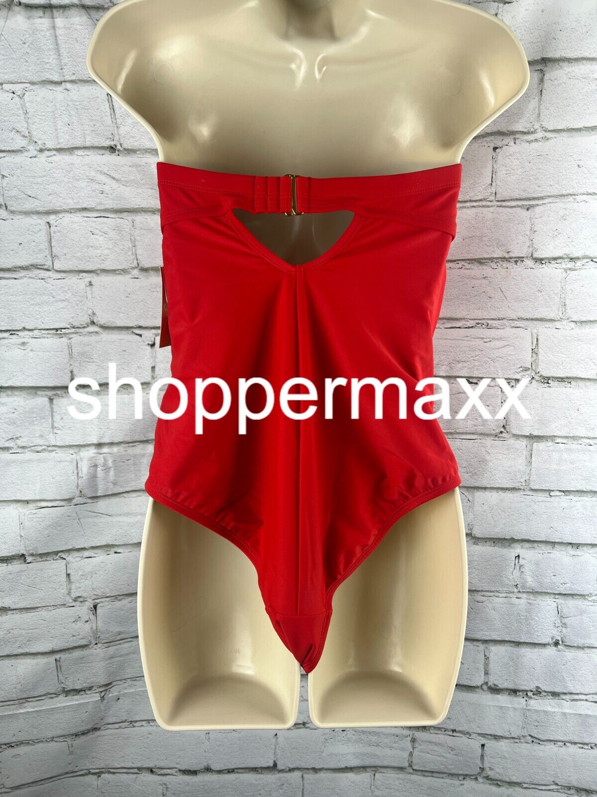 Women's U-Wire Full Coverage One Piece Swimsuit - Kona Sol, Red, 18