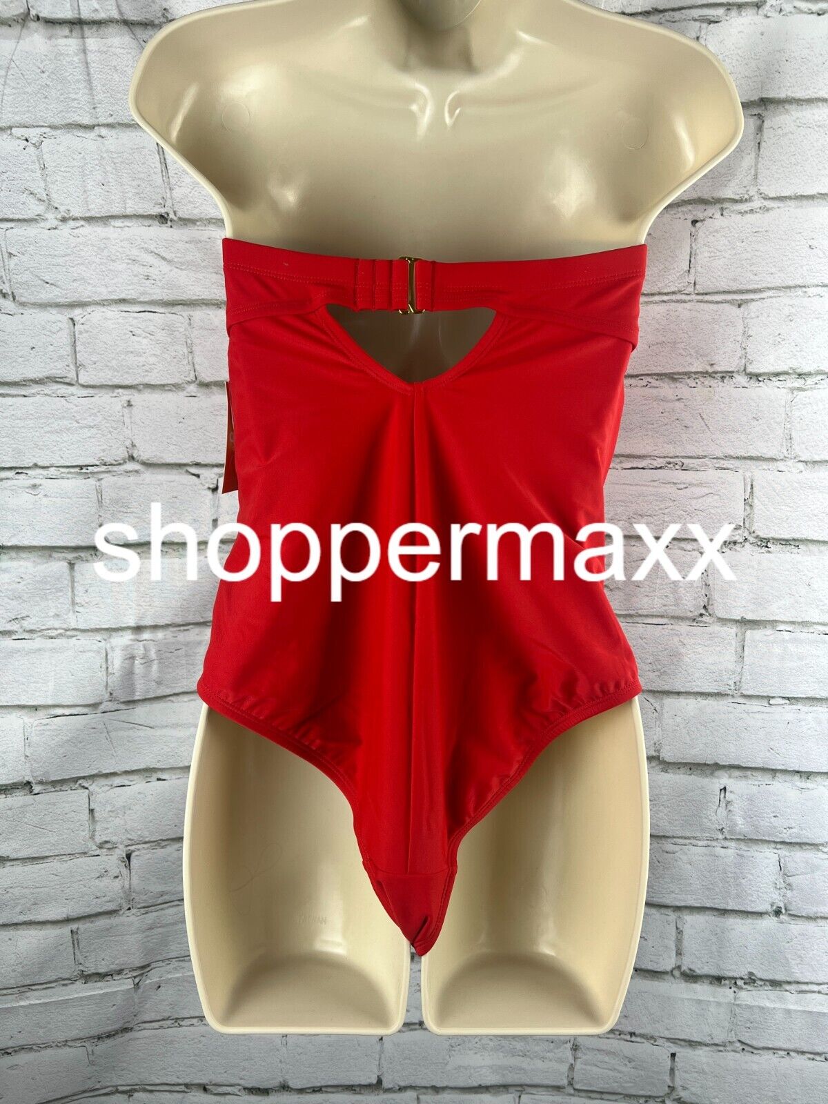 Women's U-Wire Full Coverage One Piece Swimsuit - Kona Sol, Red, 18