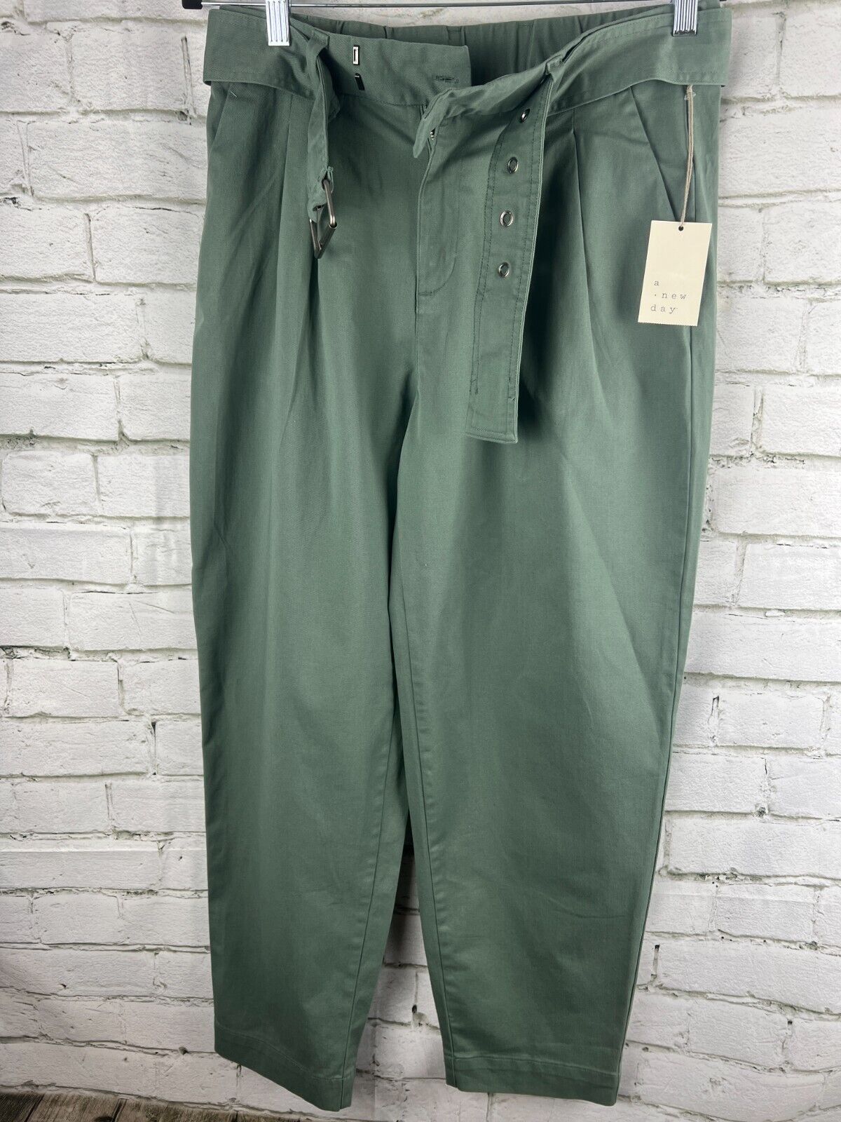 Women's Super High-Rise Tapered Chino Pants - A New Day, Teal, 6