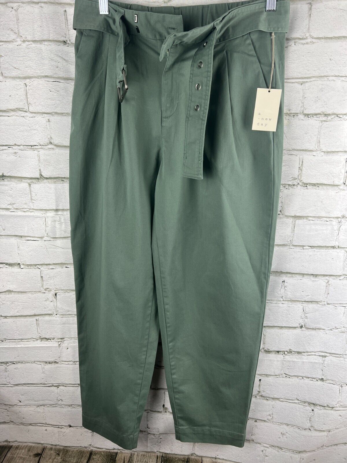 Women's Super High-Rise Tapered Chino Pants - A New Day, Teal, 6