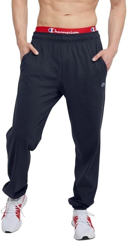 Champion Men Pants Everyday Cotton Lightweight Lounge, Knit For Pajama Bottom, M