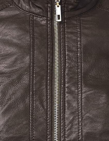 Come Together California CTC WJC747 Womens Dressy Vegan Leather Biker Jacket, L