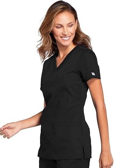 Cherokee V-Neck Women Scrubs Top Workwear Originals with Rib-Knit Back Panels XL
