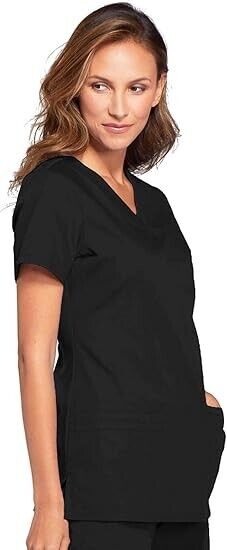 Cherokee V-Neck Women Scrubs Top Workwear Originals with Rib-Knit Back Panels XL