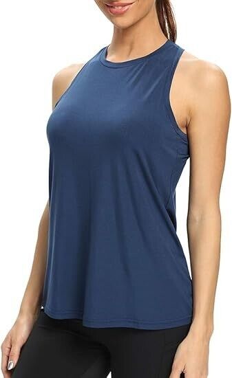Bestisun Workout Exercise Tops Women Active Yoga Tops Athletic Long Tank Top XXL