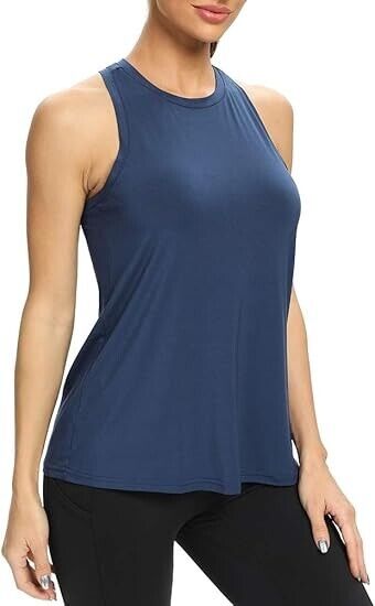 Bestisun Workout Exercise Tops Women Active Yoga Tops Athletic Long Tank Top XXL