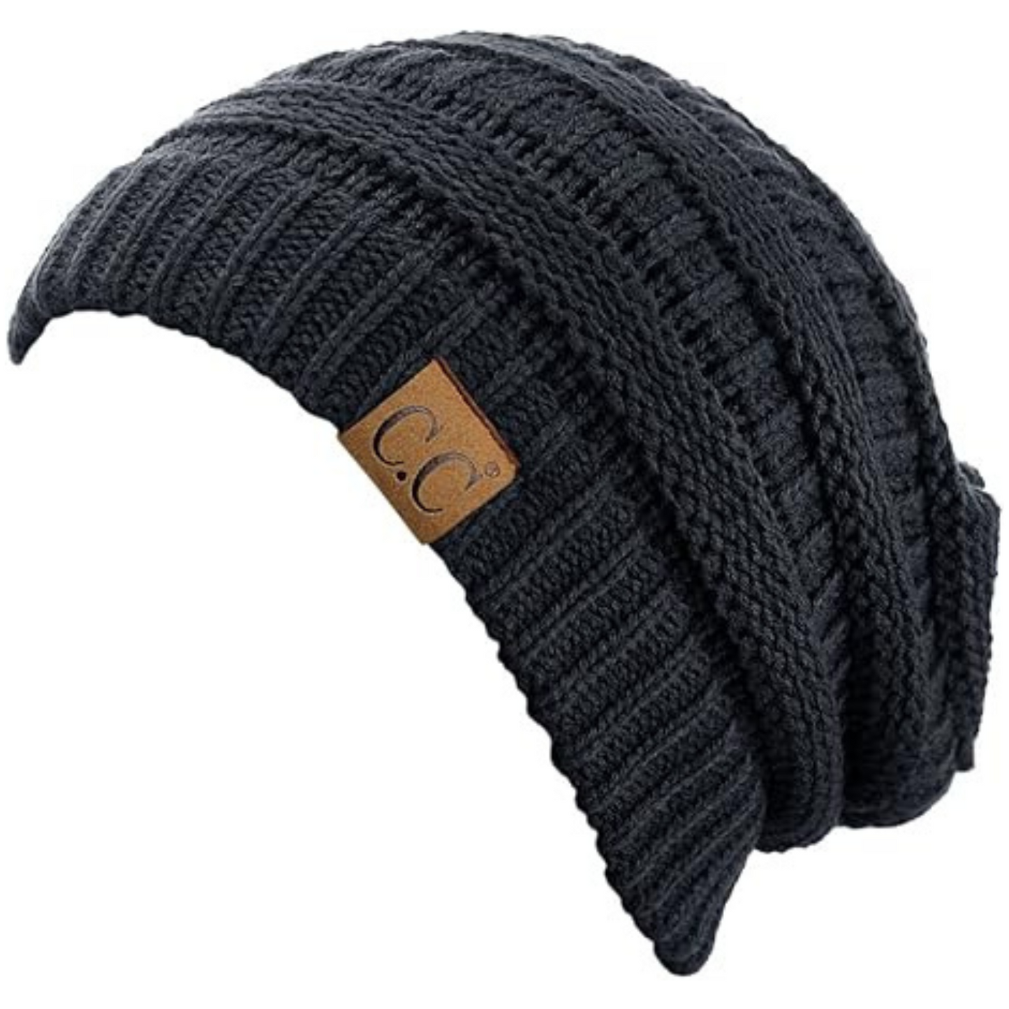 Unisex Trendy Warm Chunky Soft Stretch Cable Knit Slouchy Beanie Skully HAT Gray