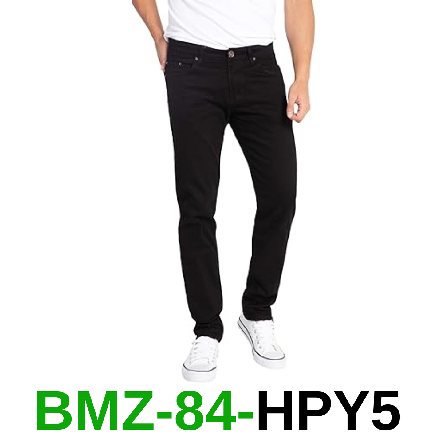 WULFUL Men's Slim Fit Skinny Stretch Comfy Jeans Denim Pants, Black, 31