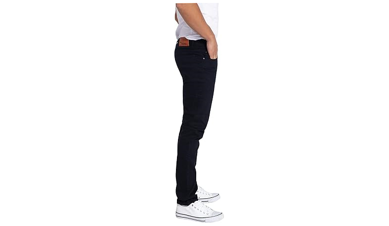 WULFUL Men's Slim Fit Skinny Stretch Comfy Jeans Denim Pants, Black, 31