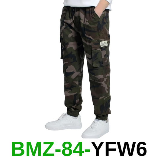 TLAENSON Boys Camo Cargo Pants for Youth Cargo Joggers Casual Camoflauge, 10-11Y