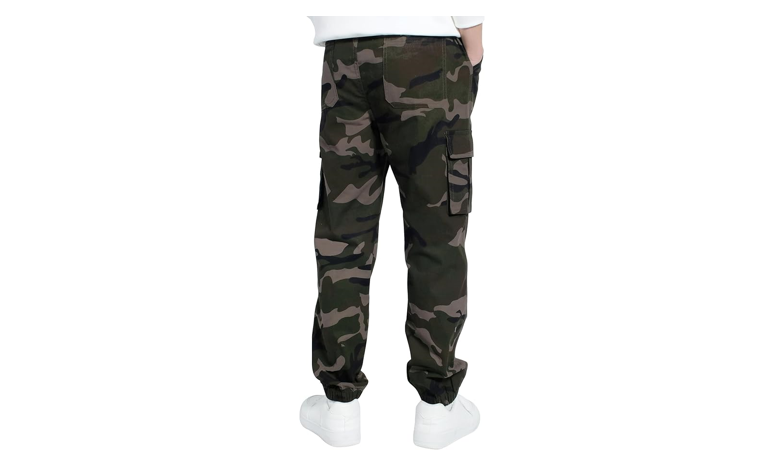 TLAENSON Boys Camo Cargo Pants for Youth Cargo Joggers Casual Camoflauge, 10-11Y