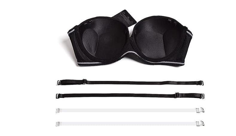YBCG Push up Strapless Padded Convertible Add a Cup Underwire Supportive Bra,32C