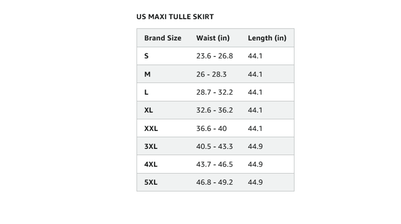 EllieHouse A Line Long Maxi Bridesmaid Tulle Skirt for Wedding Evening Party, M