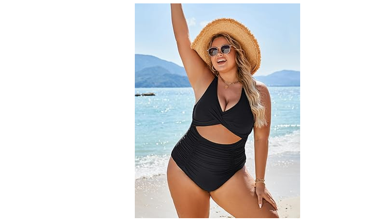 Blooming Jelly Womens One Piece Swimsuits Tummy Control Bathing Suits Over, L