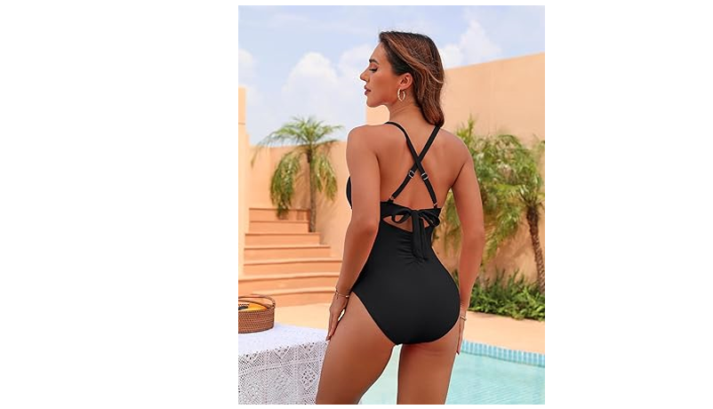 Blooming Jelly Womens One Piece Swimsuits Tummy Control Bathing Suits Over, L