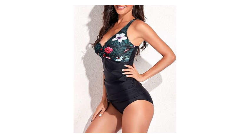 Yonique Tankini Swimsuits for Women Tummy Control Bathing Suits Two Piece, L