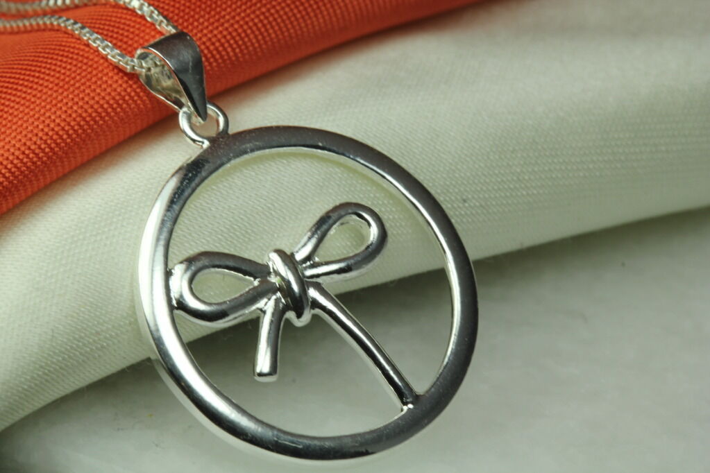 CLASSIC ELEGANT ♡BOW♡ STERLING SILVER 925 NECKLACE BEAUTIFUL~MAXX~♡♡MON
